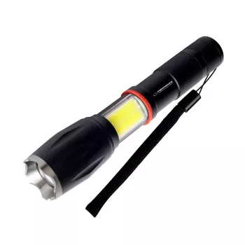 Linterna de mano Esperanza Dione negra LED