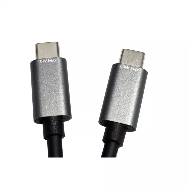 ROLINE - cable USB - USB-C de 24 pines (M) a USB-C de 24 pines (M) - USB 2.0 - 1,85 m - alimentación USB (100 W) - negro (11.02.8308)