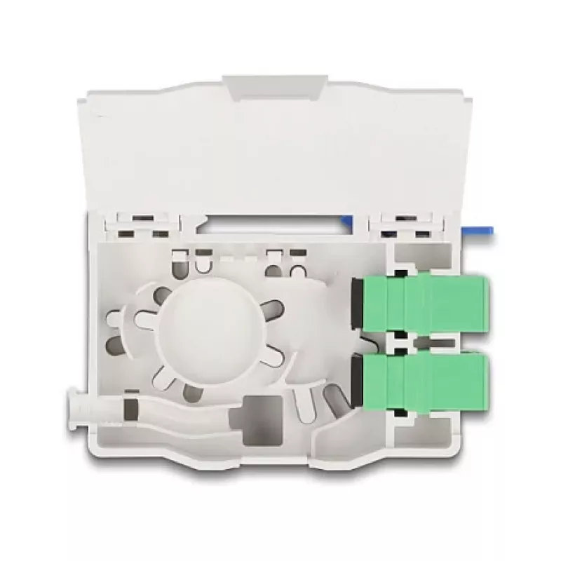 Caja de conexión de fibra óptica DeLOCK 88097 SC simplex blanca