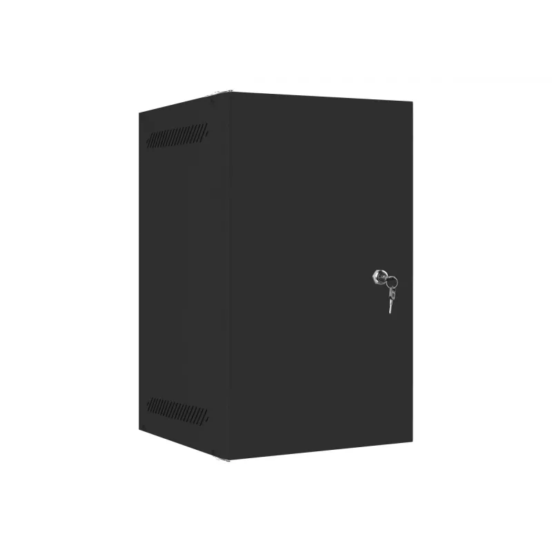 Lanberg WF10-2309-00B armario rack de pared de 10" 9U, 280x310x469 mm, puerta metálica, flat pack, carga 20 kg, IP20, negro