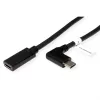 ROLINE 11.04.5496-10 - 2 m - USB Type-C - USB Type-C - macho - hembra - en ángulo (11.04.5496)