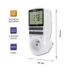 Temporizador electrónico QOLTEC PC0628 con pantalla LCD, cuenta atrás de 24 horas