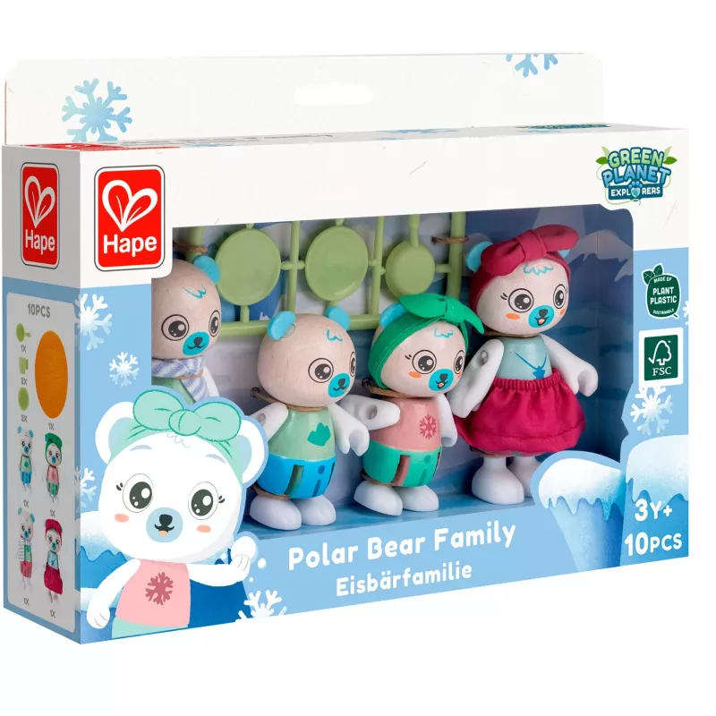 Hape Familia de osos polares Figura de juego