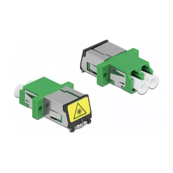Acoplador de fibra óptica DeLOCK 86897 LC dúplex hembra a LC dúplex hembra monomodo verde