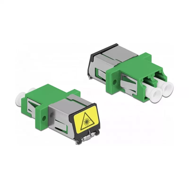 Acoplador de fibra óptica DeLOCK 86897 LC dúplex hembra a LC dúplex hembra monomodo verde