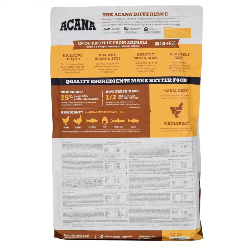 Acana Wild Prairie Cat - comida seca para gatos - 4,5 kg