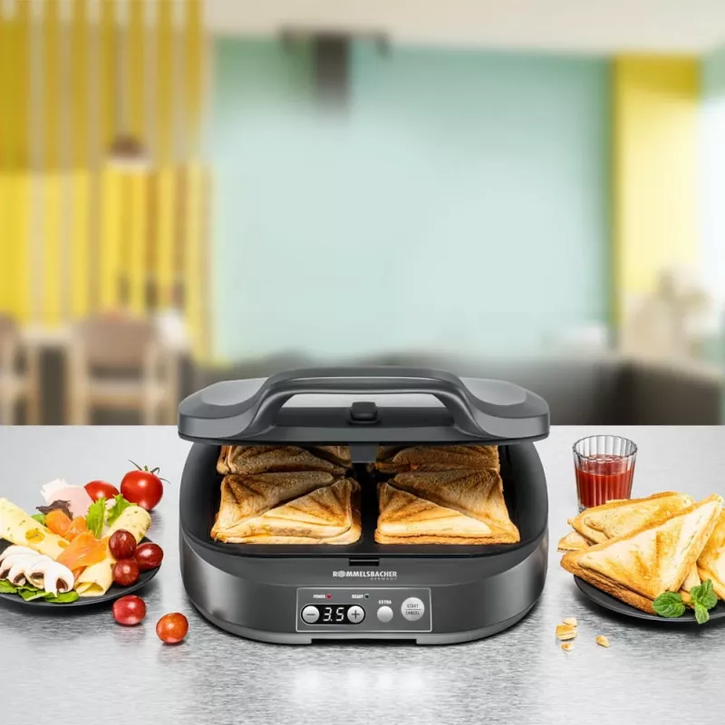 Rommelsbacher ST 1800 sandwichera 1800 W negro