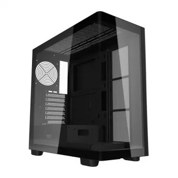 Caja de ordenador DarkFlash DS900G (negra) — Mid-Tower compatible ATX, ventana lateral de cristal templado