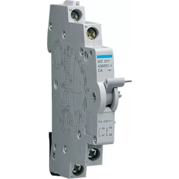 Contacto auxiliar Hager MZ201 blanco para interruptores automáticos modulares y contactores