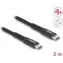 Cable USB DeLOCK USB 2.0 2 m USB C negro 81120