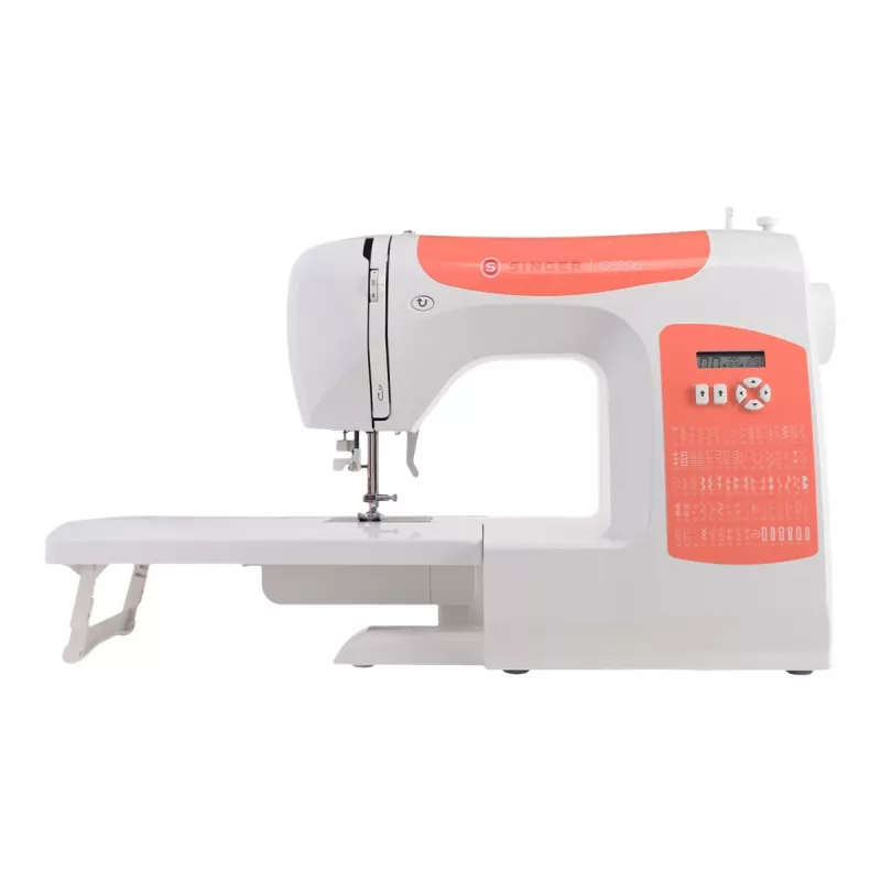 Máquina de coser SINGER C5205, modelo 230239102, máquina de coser doméstica mecánica portátil en naranja coral
