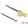 Cable coaxial DeLOCK 12036 0,25 m RP-SMA I-PEX MHF1 negro
