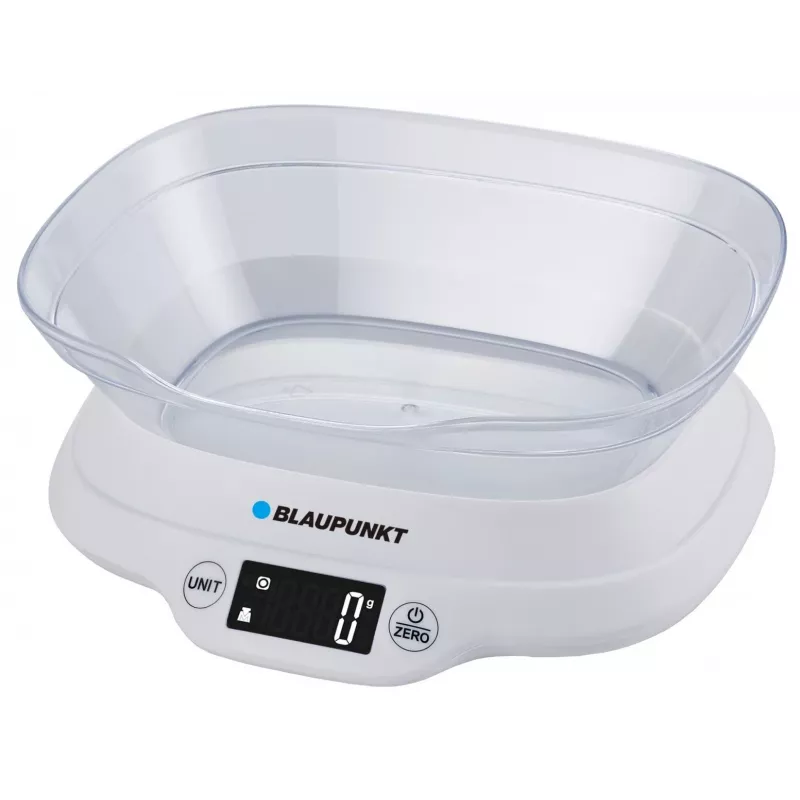 Báscula de cocina con bol Blaupunkt FKS501 - 5 kg, 1 g, bol, negro