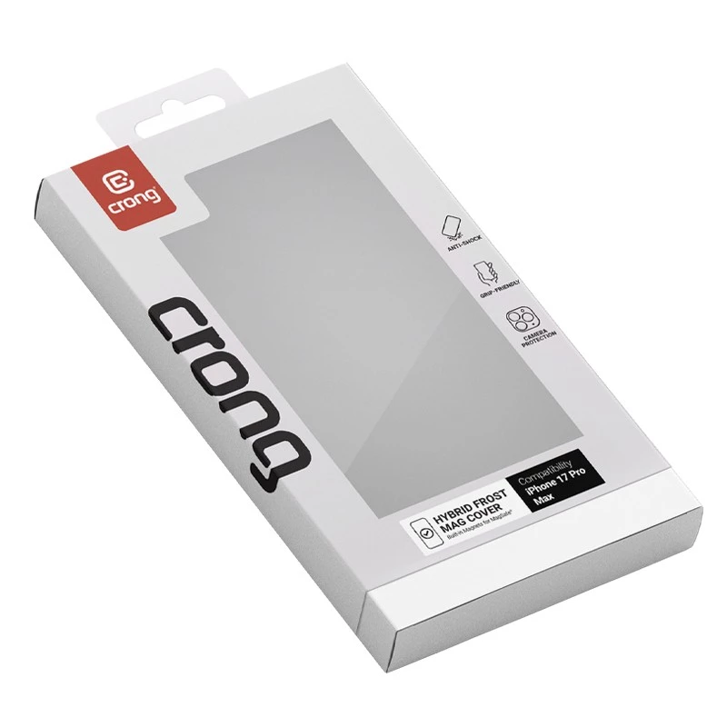 Funda Crong Hybrid Frost MAG Cover con MagSafe para iPhone 17 Pro Max Frosted Negro