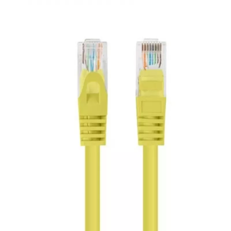 Cable de parcheo Cat.5e UTP 1 m amarillo FLUKE PASSED LANBERG pack de 10