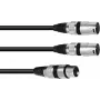 Cable de audio XLR 3 pines 2 x XLR 3 pines negro Omnitronic 30225206