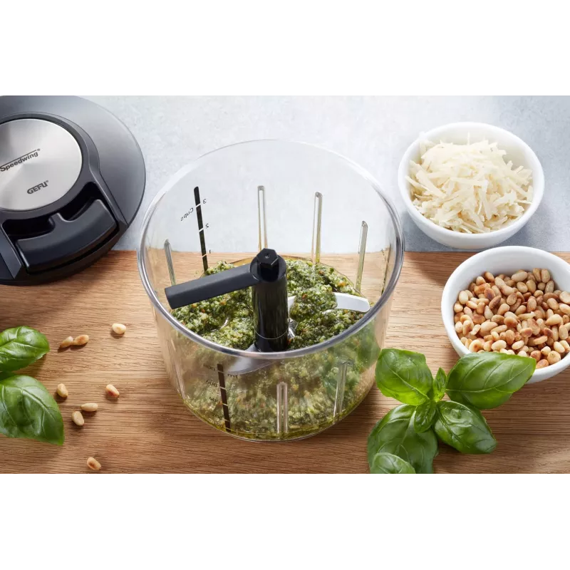 Picadora manual de alimentos GEFU SPEEDWING G-13600 - picadora múltiple con cuerda de tracción