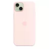 Funda de silicona con MagSafe para iPhone 15 Plus – Rosa claro