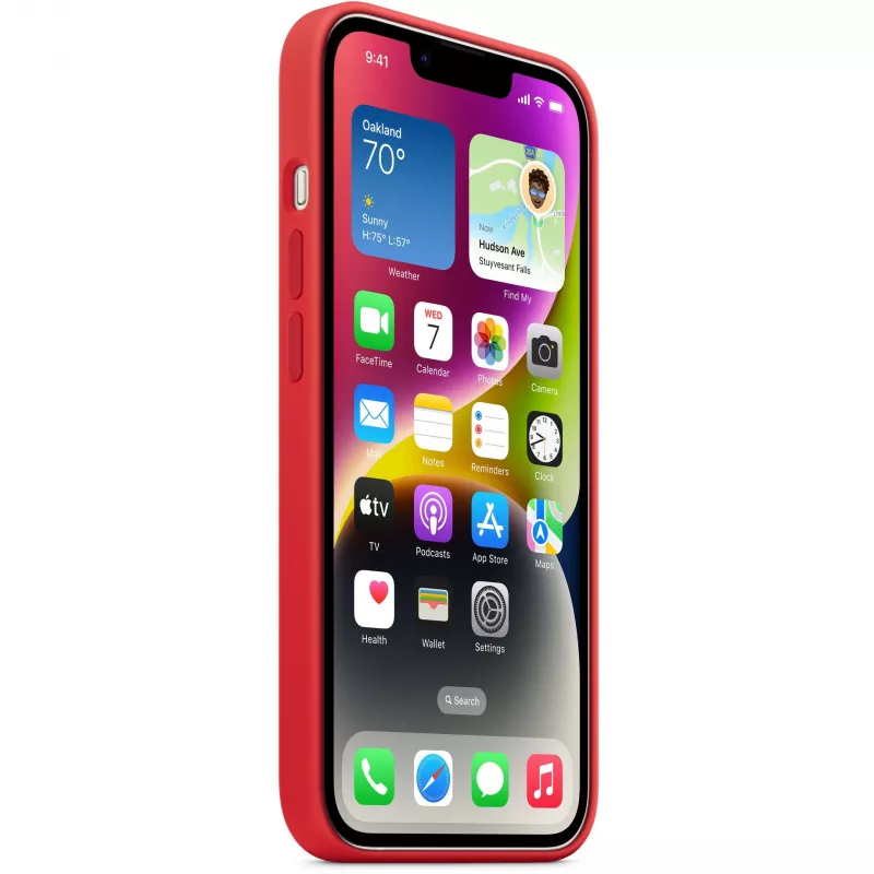 Apple iPhone 14 Funda de silicona con MagSafe, (PRODUCT)Rojo