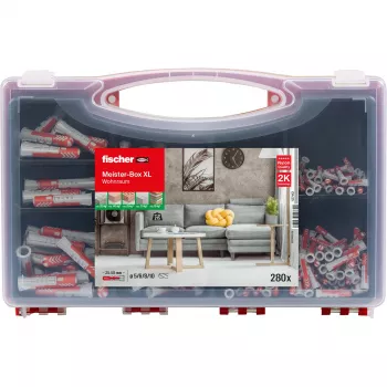 Meister-Box XL zona de vivienda (gris claro/rojo, 280 piezas)