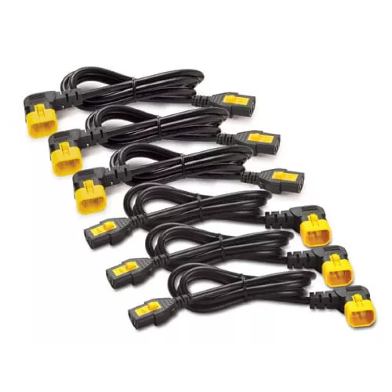 Juego de cables de alimentación APC (6 uds.), bloqueables, C13 a C14 (ángulo de 90°), 1,2 m