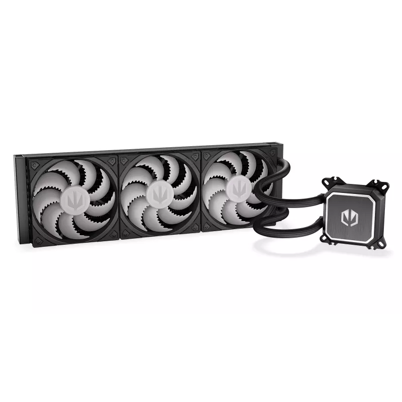 Endorfy Navis F360 ARGB EY3B006 refrigeración líquida AIO para CPU, radiador de 360 mm, 3 ventiladores de 120 mm, 250–1800 RPM, LGA 1700/AM5/AM4, negro