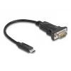 Adaptador DeLOCK USB Type-C a RS-232 D-Sub 9 pines conector macho 0,25 m