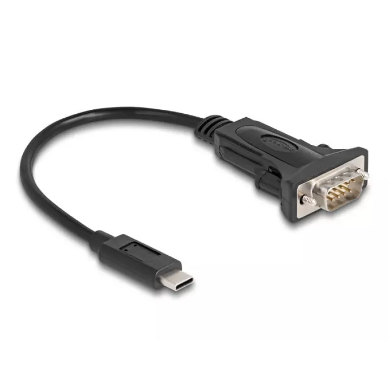 Adaptador DeLOCK USB Type-C a RS-232 D-Sub 9 pines conector macho 0,25 m