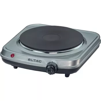 Placa calefactora Rommelsbacher ELTAC EK 18 — Placa individual, 1500 W, plata metalizado