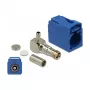 Conector coaxial DELOCK 89715 — FAKRA C macho, acodado 90°, 13,8×21,5×9,5 mm