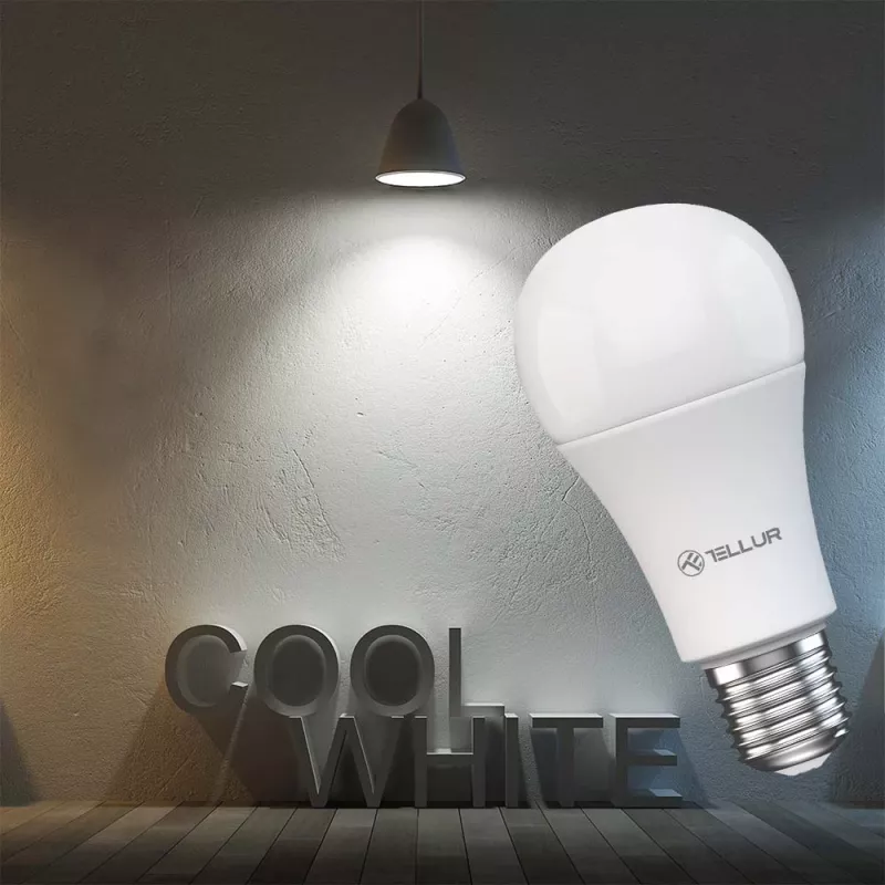 Bombilla Smart WiFi Tellur TLL331331 9W blanca cálida regulable — luz cálida ajustable, control Wi‑Fi