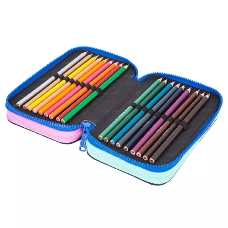 Estuche de tres pisos con contenido CoolPack Jumper 3 TENNIS STAR
