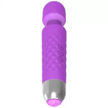 Masajeador de clítoris Erolab Wand-M morado recargable sumergible