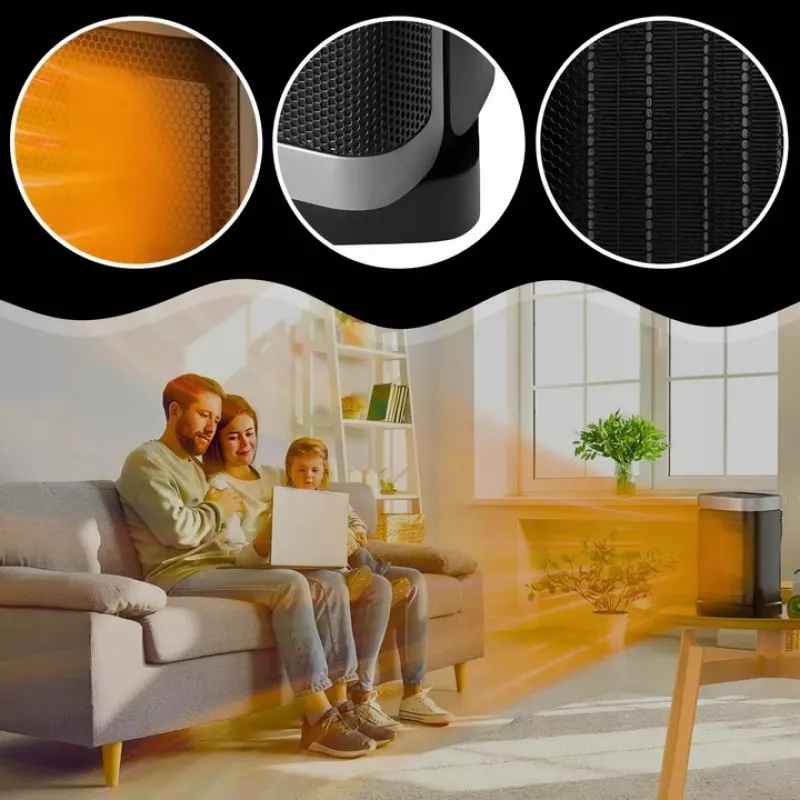 Extralink Radiador de torre eléctrico de cerámica 1500W LED mando a distancia