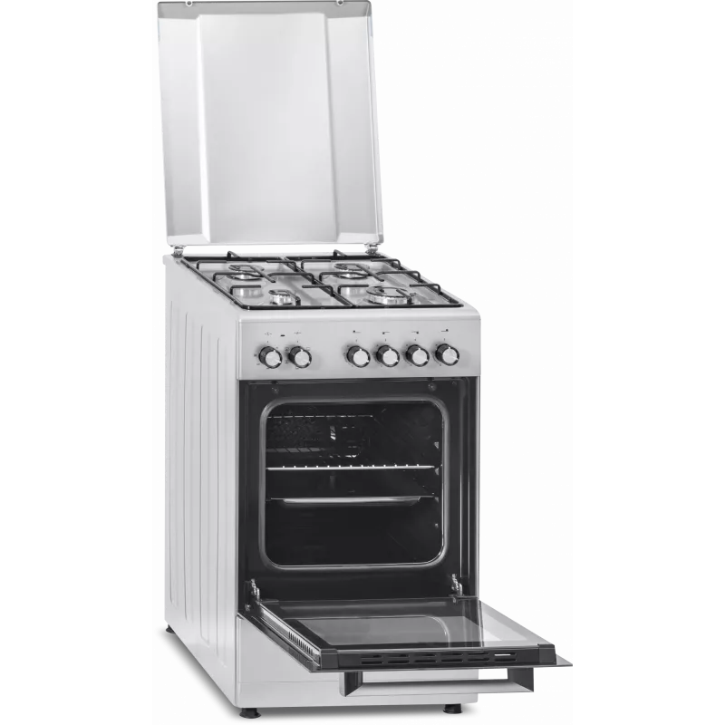 Placa de gas y horno eléctrico SIMFER 5405SERGG, acero inoxidable, 4 zonas, 50 cm