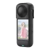 Funda protectora de silicona Puluz para Insta360 X4 — negra, diseño resistente
