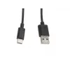 Cable Lanberg CA-USBO-10CC-0010-BK (conector macho USB 2.0 - USB 2.0, USB, conector macho Type-C, 1m, negro) (CA-USBO-10CC-0010-BK)