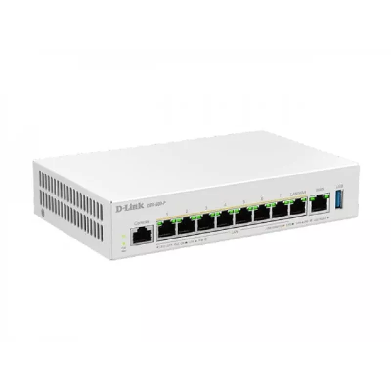 Router empresarial PoE D-Link DBR-600-P/B, Ethernet WAN, 2,5 Gigabit Ethernet, blanco