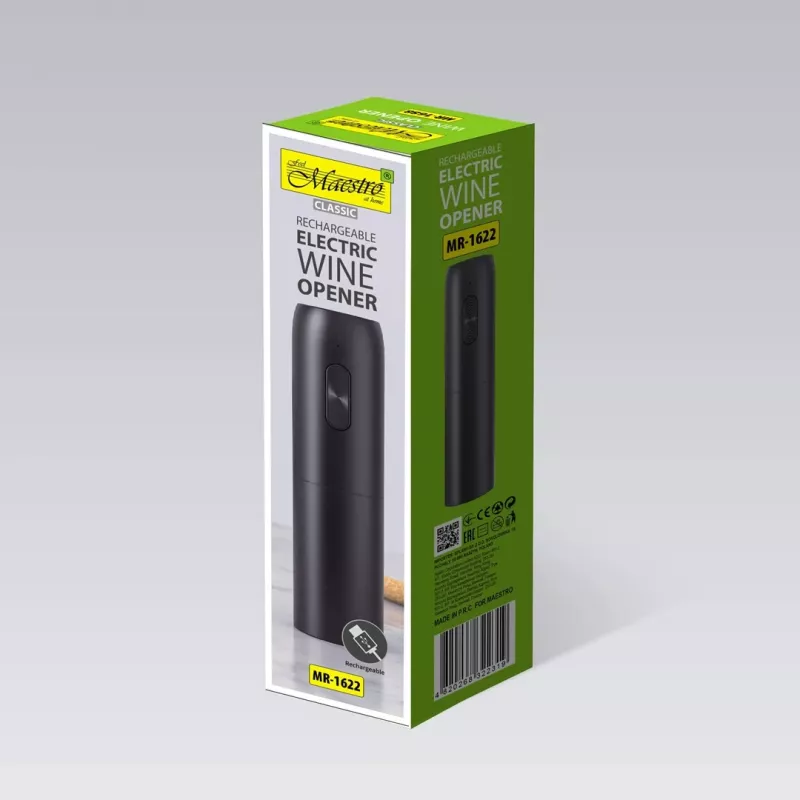 Sacacorchos eléctrico USB MAESTRO MR-1622