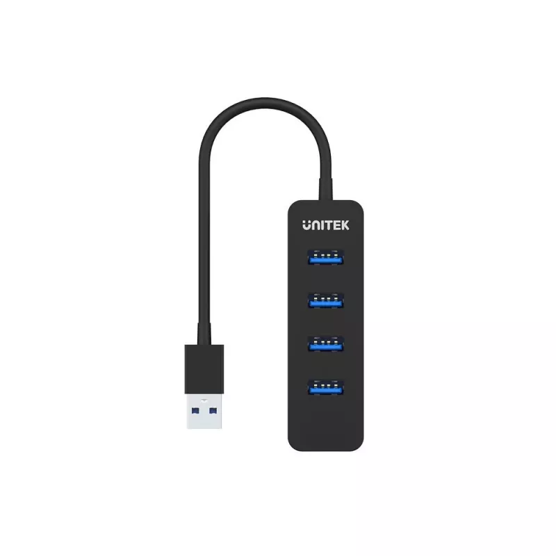 UNITEK uHUB Q4 USB 3.2 Gen 1 (3.1 Gen 1) Type-A 5000 Mbit/s negro