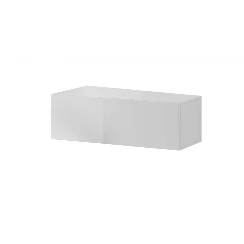 Conjunto de armarios de salón Cama VIGO SLANT 4 blanco/blanco brillante