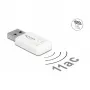 Tarjeta de red WLAN DeLOCK 12770 USB 5000 Mbit/s inalámbrica blanco