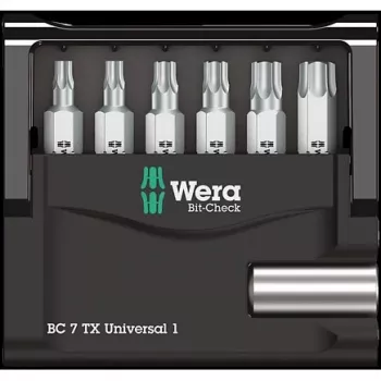 Wera Bit-Check 7 TX Universal 1 - Juego de puntas de destornillador - 7 piezas (05056294001)
