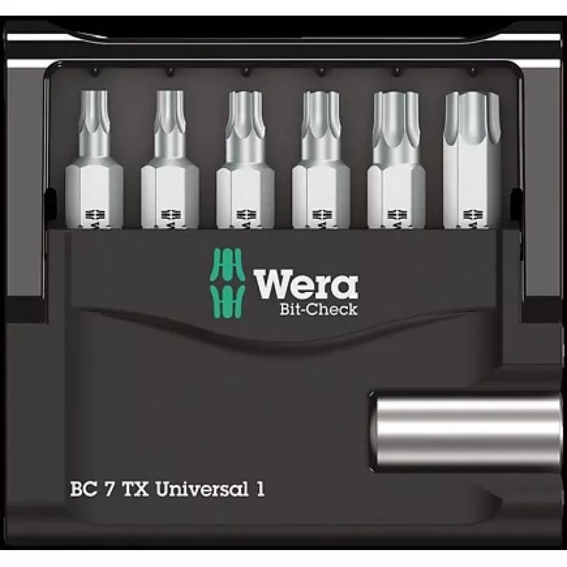 Wera Bit-Check 7 TX Universal 1 - Juego de puntas de destornillador - 7 piezas (05056294001)