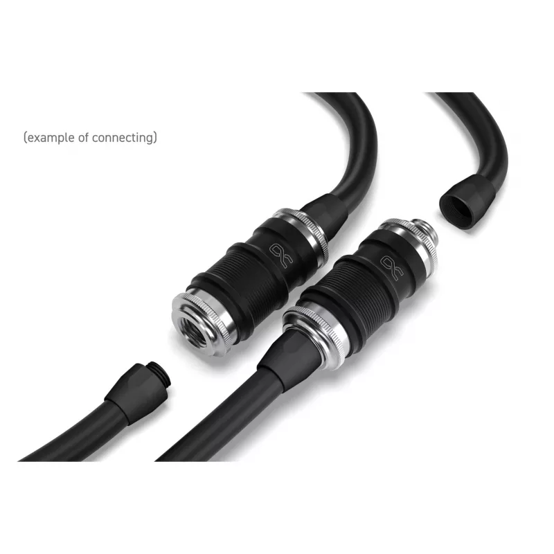 Racor de conexión rápida Alphacool ES BLH1A Push-in hembra AG cromo negro mate