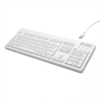 Teclado higiénico lavable MAN&MACHINE Keyboard Very Cool blanco, 104 teclas, DE (VC/DE/W5)