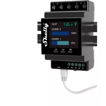 Shelly Pro Dual Cover / Shutter PM relé eléctrico negro