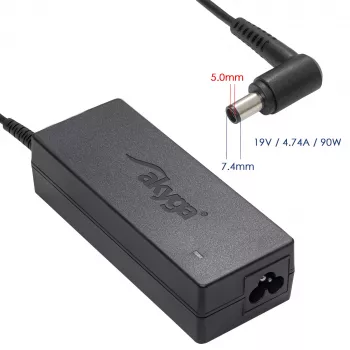 Fuente de alimentación para portátil Akyga AK-ND-04 19 V / 4,74 A, 90 W, conector 7,4 x 5,0 mm con pin, para HP