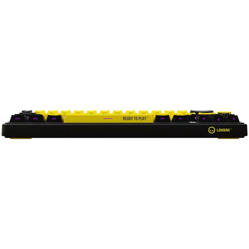 Teclado gaming mecánico LORGAR KBP70MW 65% negro amarillo distribución EN