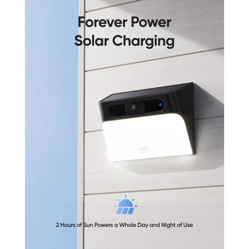 Anker Innovations Eufy Solar Wall Light Cam S120 - cámara de vigilancia de red - resistente a la intemperie - color (día/noche)